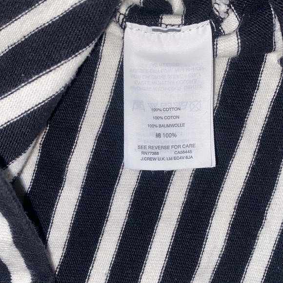 J Crew 3/4 Length Sleeve Black and White Stripe Pullover. Sz Small - Picture 3 of 4